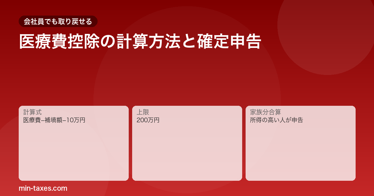 医療費控除の計算方法｜家族分まとめて所得の多い人が申告がお得