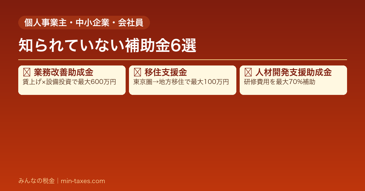 知られていないニッチな補助金・助成金6選｜採択率が高いのに申請者が少ない理由